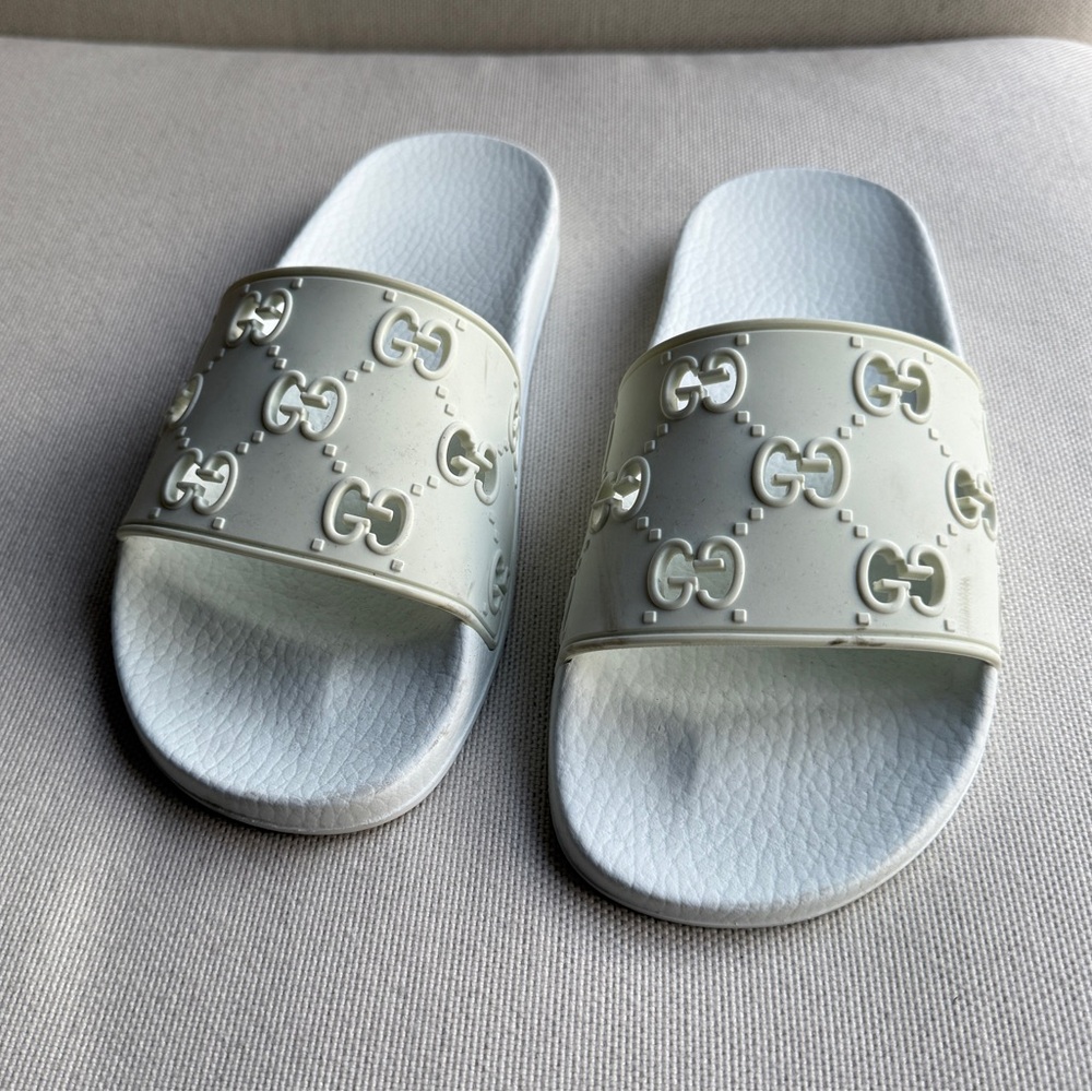 Mint Gucci Slide Sandals